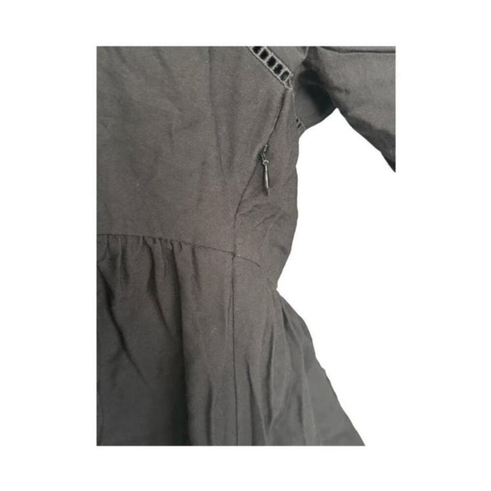 NWT Madewell‎ V-Neck Empire Midi Dress in Black Size S - Picture 9 of 16